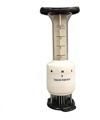 Meat Tenderizer & Marinade Injector Kit Stainless Steel Food Flavor Syringe for Injecting Marinade Liquid & Brine, Ideal BBQ Tool for Smoking Turkey Beef