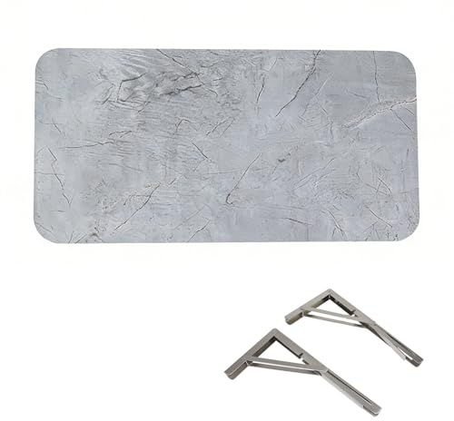 LUNAIZHUO Klappbarer Tisch für Wohnmobile, Wandmontage, Ersatztischplatte mit Verstärktem Stützrahmen für Campervans, Yachten, Terrassen und Patios(Gray)