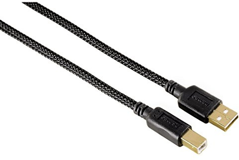 Hama USB-2.0-Kabel, Nylon-Gewebe, vergoldet