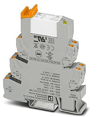 PHOENIX CONTACT PLC-RPT-110UC/21HC/RW PLC-Schnittstelle für Bahnanwendungen und Hohe Dauerströme, bestehend aus Grundklemme mit Push-in-Anschluss, 110 AC/ DC Eingangsnennspannung, 10 Stück