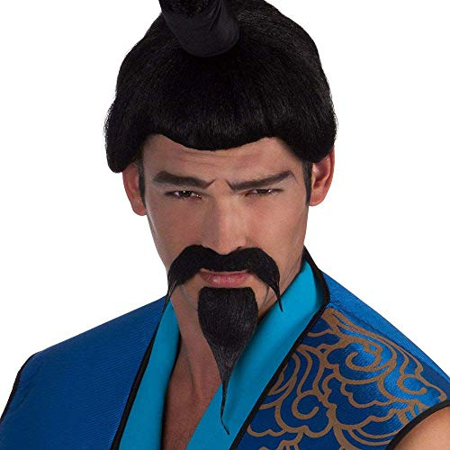 Boland 01800 - Schnurrbart und Bart Samurai, Einheitsgröße, schwarz