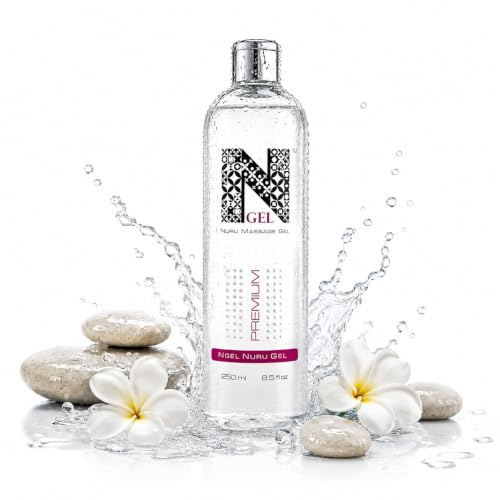 Nuru Massage Gel Premium 250 ml – Body to Body Massage Gel – Wasserbasiertes Massagegel für Ganzkörpermassage – Konzentrat ergibt 750 ml – Made in EU