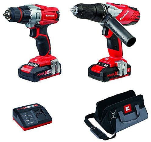 Einhell 4257200 Power X-Change Cordless Combi and Drill Driver Kit - Twin Pack , Red