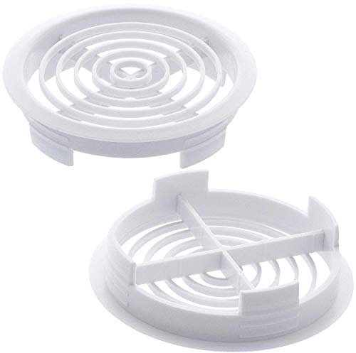 Merriway BH07429 Dachscheibenverkleidung, für 70 mm Loch, Weiß, 25 Stück