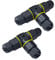 QitinDasen 2 Pezzi T-Forma 3 Vie Esterno Impermeabile Cavo Connettore, Connettore Cavo Esterno Scatola di Giunzione Impermeabile IP68, per Diametro Cavo 5～9 mm (Tipo a Vite)