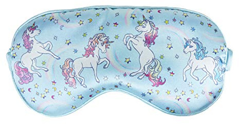 Bodylife Schlafmaske, Einhorn-Design, aus weicher Kunstseide