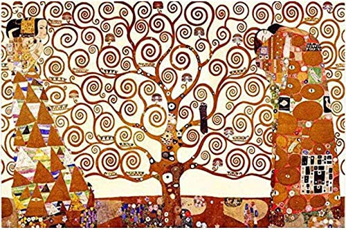 YsKYCp Puzzles en Bois Jouets 1000 Pièces l'arbre De Vie par Gustav Klimt Enfants Adultes Puzzle Classique Créatif Jeu en Bois Décoration De La Maison Jouets
