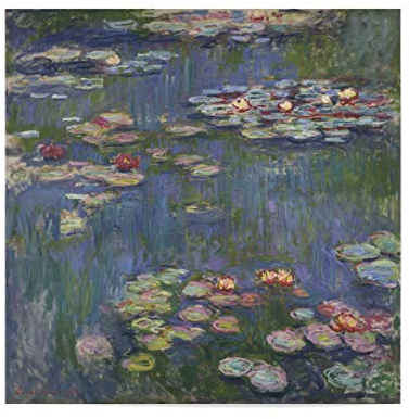 artboxONE Poster 20x20 cm Natur Seerosen | Water Lilies - Bild Claude Monet floral gemälde