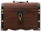 Yius Wooden Treasure Chest Piggy Bank, Retro Handmade Solid Wood Safe Money Bank with Lock and Keys, Free Standing Coin Money Safe Storage Case Gifts (size:S)