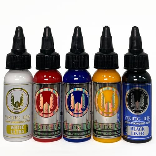 VIKING INK Tinta KIT 5 ud COLORS para tatuaje 30ml