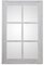Espejo de Pared con Forma de Ventana de Madera de Eucalipto en Blanco Decape 70x4,5x110cm, Ancho Marco 8cm