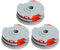 Poweka FLY021 Strimmer Spool Compatible with Flymo 513937190 Grass Strimmer, Double Autofeed Spool and Line Pack of 3