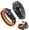 FANSEZQ Camouflage-Armband, Outdoor-Werkzeugset Enthält Einen Kompass,EIN 3,6 Meter Langes Regenschirmseil, Einen Feuerstarter, Notfall Messer & Pfeifen, Multi-Werkzeug, für Expeditionen, Camping