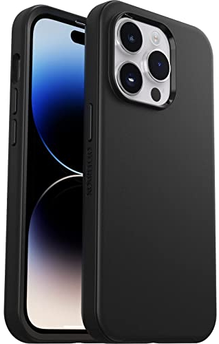 OtterBox Symmetry Case for iPhone 14 Pro, Shockproof, Drop proof, Protective Thin Case, 3x Tested to Military Standard, Antimicrobial Protection, Black
