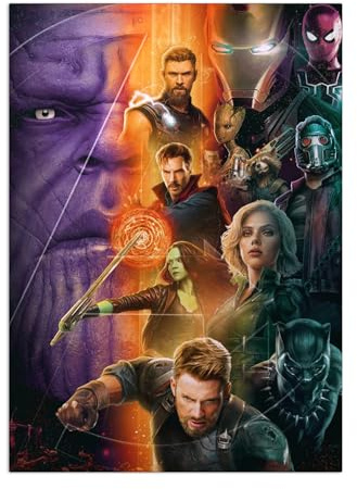 Displate Offiziell Marvel MetallPoster Magnetische Befestigung Inklusive Lizenziert Bilder Hochwertiges Poster Avengers Marvel 80Th Anniversary - Avengers Team 67.5 cm x 48 cm
