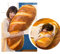 Fiacvrs 3D-Kissen, künstliches Brot-Plüschkissen, weiches Butter-Toast-Brotkissen, Brotkissen, Wurfkissen, lustiges Essen, Plüsch, Stofftier, Lendenwirbelsäule, Rückenkissen für Heimdekoration