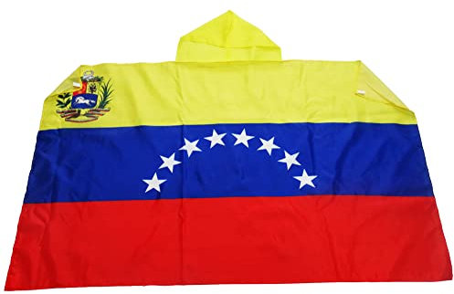 AZ FLAG Drapeau Vénézuela 150x90 cm - Cape Drapeau Vénézuelien 100% Polyester Avec Manches Intégrées - Body Flag 80g