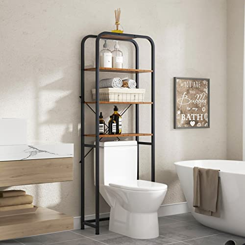 SogesHome Toilettenregal Badregal über die Toilette Regal 4 Stöckiges WC Aufbewahrungsregal Höhe 171 cm Badezimmer Organizer platzsparendes Badezimmer Regal über Waschmaschine