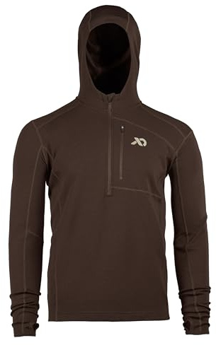 First Lite Men’s Kiln Hoody - Camo Merino Wool Base Layer, Midweight Thermal Cold Weather Hunting Gear for Men