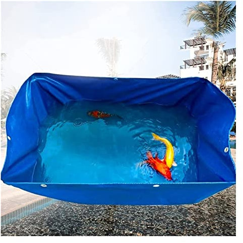 STRMAX Piscina sobre el suelo Lona Estanque de peces, Tanque de almacenamiento de agua portátil Plegable, Depósito de estanque de peces, Piscina de acuicultura, Piscina de peces for criar Koi for rieg