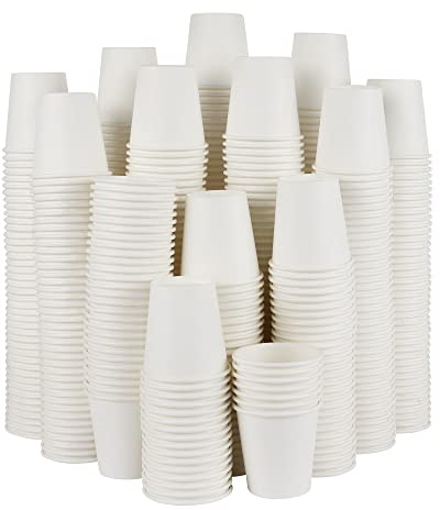 Yes!Fresh [500Count] 3oz Disposable Paper Cups,Hot/Cold Beverage Drinking Cup，Small Paper Cups for Bathroom and Mouthwash (3 oz, 500 Count, White)