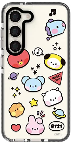 BT21 Offizieller Merchandise-Artikel für Galaxy S23 Hülle Minini Clear Line TPU Jelly Cover Transparent Slim Bumper Handyhülle
