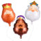 Naler 3 Globos Reyes Magos Decoración de Fiesta Regalo Rucuerdo para Niños