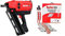 fischer 560041 FGW 90F Gas Framing Nailer, Nail Gun, Red & Black & Nail Fuel Pack 51x2.8mm Ring Galv, 534703, Metal
