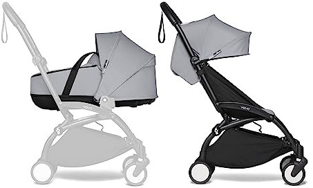Passeggino Completo BABYZEN YOYO2 - Include YOYO Navicella (Stone), Telaio (Nero) & Rivestimento colorato 6+ (Stone) - Per Bambini fino a 22 kg