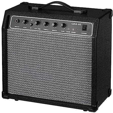 Ktaxon 40Watt Electric Guitar Amplifier, Portable Electric Guitar Amp with 8 Speaker, Headphone Jack & Aux Input Bass, Volume, Treble, and Gain Controls for Beginner, Advance Practice