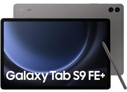 Samsung Galaxy Tab S9 FE+ Tablet with S Pen, 256GB, Long-lasting Battery, Gray, 3 Year Manufacturer Extended Warranty (UK Version)