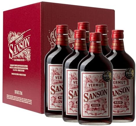 Peñascal Vermut Rojo Sansón | Vermut tradicional | 750 ml | Caja de 6 botellas
