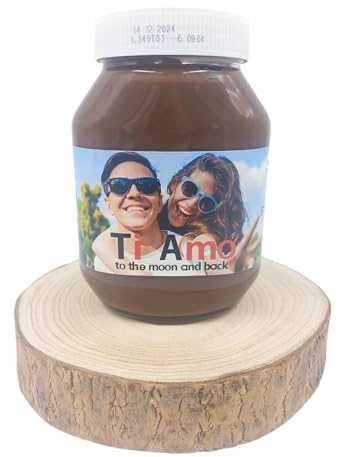 Idea Regalo Feste o Natale | Nutella 950gr. / 1kg | Ideale per tutti gli eventi ottima idea | Barattolo crema spalmabile originale personalizzato testo frontale