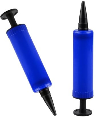 Rumyve Balloon Hand Pump 2pcs - Manual Inflator Kit, Balloon Arch & Garland, Latex & Foil Balloons, Yoga Balls (Blue)
