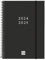 Finocam - Terminkalender Espiral 18 Monate 2024 2025 Horizontale Wochenansicht Juli 2024 - Dezember 2025 (18 Monate) Schwarz International