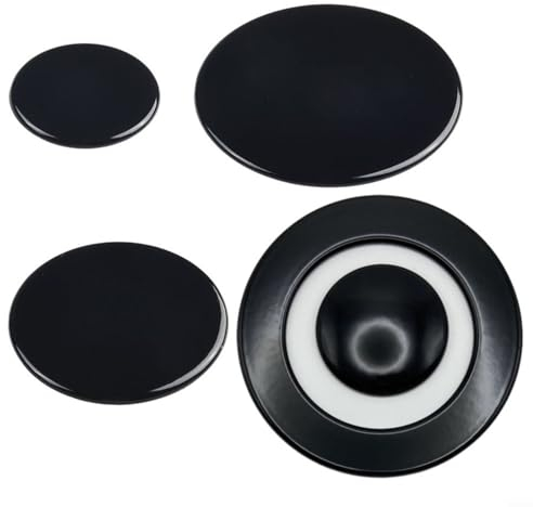 Cooker Oven Gas Hob Burner Flame Cap Crown Ring Tops Covers,4PCS Burner Cap Suitable For SABAF Gas Stove Top Fire Cover Oven Burner Accessories(FLAT)