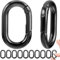 10 Stück Kleine Carabiner 1 Zoll Schwarzer Karabiner Klettern O-Ring-Kleine Karabinerhaken Karabiner Schwarz Geeignet für Auto-Schlüsselanhänger-Haken und Geldbörsen-Schlüsselanhänger-Ersatzteile