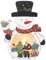 Ideen mit Herz 3D LED-Aufsteller | Holz-Deko | Schneemann | Beleuchtung | warmweiß | Weihnachten, Advent, Winter | 28,7 cm x 19,2 cm