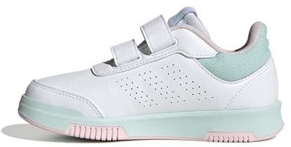 adidas Tensaur Hook And Loop Shoes, Sneaker Unisex - Bambini e Ragazzi, Ftwr White Semi Flash Aqua Clear Pink, 23 EU