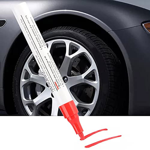 CaCaCook Reifen-Lackstift, Auto-Lackstift, Markierungsstift, Wasserdichter Professioneller Auto-Bleistift, Reifen-Lackstift, Markierungsstifte (Rot)