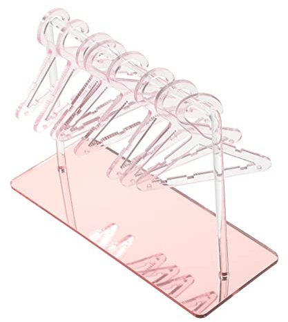 LIFKOME 1 Set Hanger Jewelry Rack Hoop Earring Organizer Necklace Display Rack Necklace Organizer Stand Earring Display Rack Mini Hangers for Earrings Earrig Hanger Rack Acrylic Rose Gold
