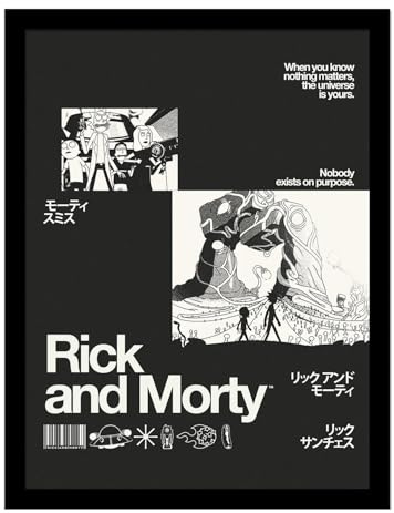 Rick And Morty Gerahmter Kunstdruck Nobody Exists On Purpose