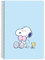 SNOOPY Love Notizbuch, Viertel, 80 Blatt, Hardcover, 1Design, ideal für Kinder verschiedener Altersgruppen, bequem und vielseitig, Qualität und Widerstandsfähigkeit, 15,5 x 22 cm, hellblau, M, Casual