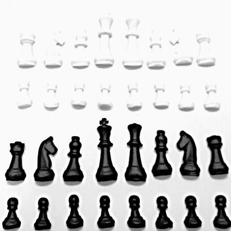 CHESS 32pcs Edible Sugar Fondant Half Chess Pieces Cupcake/Cake Toppers Decorations