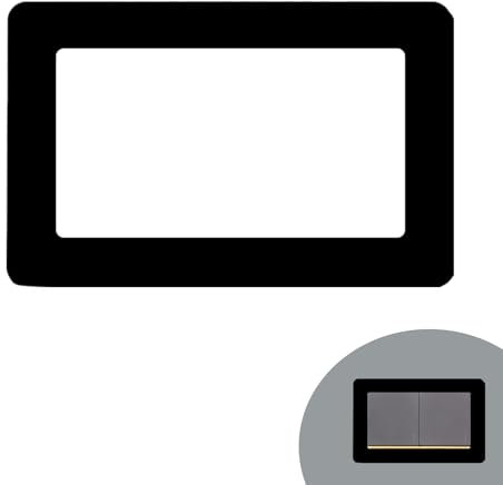 Double Socket Surround,Socket Surround,Light Switch Surrounds,Finger Plates for Light Switches,Acrylic Finger Plate,Acrylic Material,17.3CM x 9CM,Suitable for Socket-Decoration(Black)