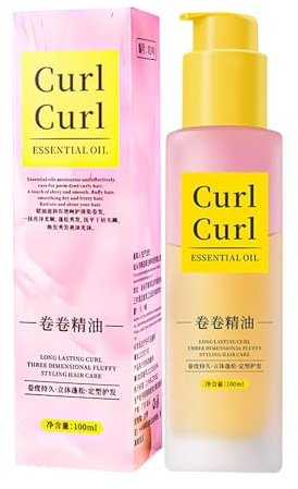 JINGLING Öl für lockiges Haar – 100 ml Conditioner mit Wärmeschutz | leichtes Haaröl, für Frauen und Männer, Mädchen und Mütter mit Definition von