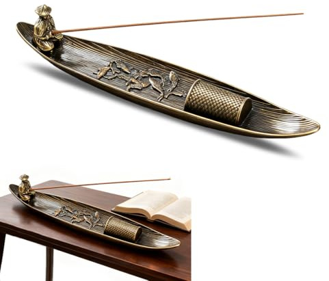 UIEXAY Porte Encens Céramique De Receveur De Cendres Céramique Support À Encens Porte Encens Brûleur D'Encens Porte Encens En Feuille Pour Baton Encens, Décoration De Meubles, Cadeau D'Art