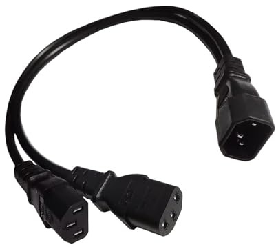 Laikoutd IEC 320 C14-Stecker Auf 2X C13-Buchse Splitterkabel 50 cm Robustes Splitter Netzkabel USV Serverkabel 0 5 M Verlängerungskabel