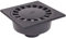 siphon de cour - 200 x 200 mm - a emboîture extérieure - sortie verticale - nicoll sc756 - gris foncé