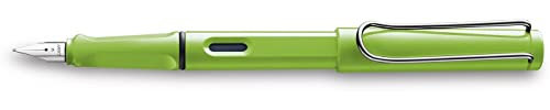 Lamy Safari Fountain Pen (M) & 5 Black Ink Cartridges (Yellow)